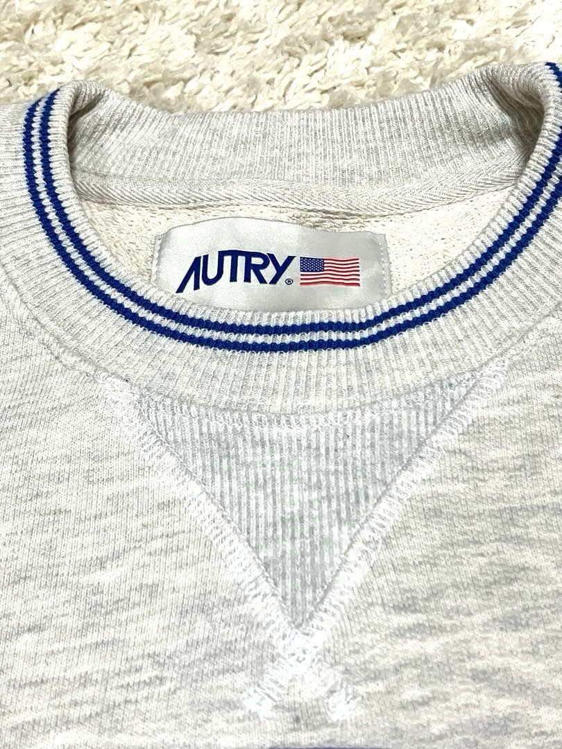 ★美品★ AUTRY ロゴスウェット　メランジ コットン