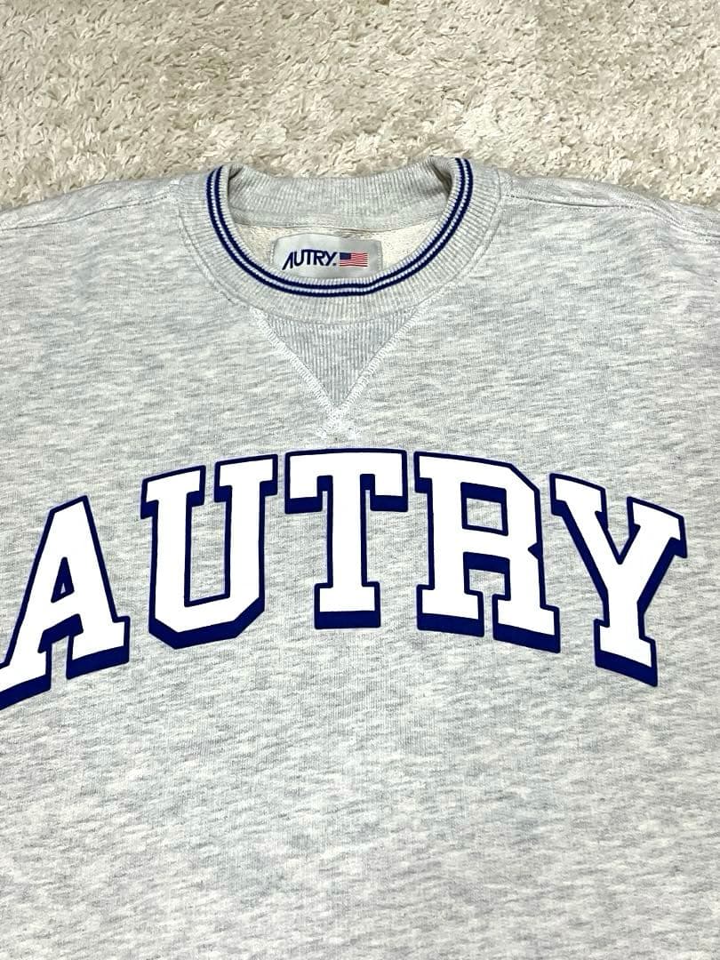★美品★ AUTRY ロゴスウェット　メランジ コットン