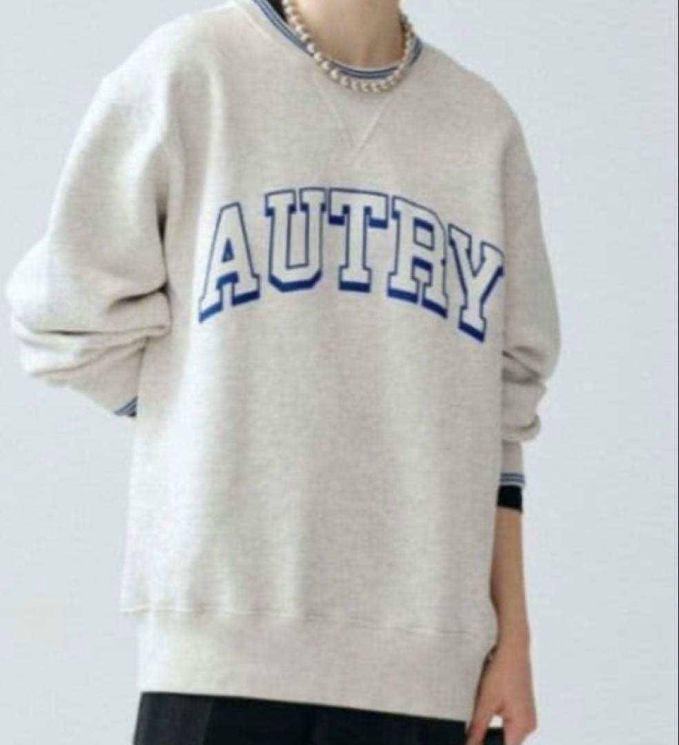 ★美品★ AUTRY ロゴスウェット　メランジ コットン