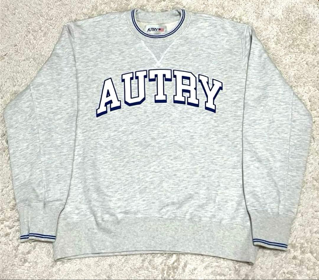 ★美品★ AUTRY ロゴスウェット　メランジ コットン
