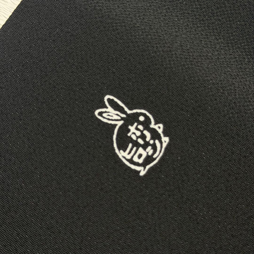 m118 ホリヒロシ 千鳥 流水　名古屋帯 縮緬 名古屋帯 正絹 黒地