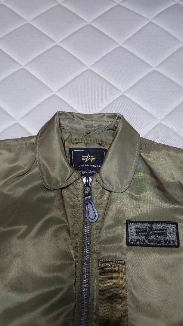 ALPHA INDUSTRIES B-15襟ボア フライトジャケット Lサイズ