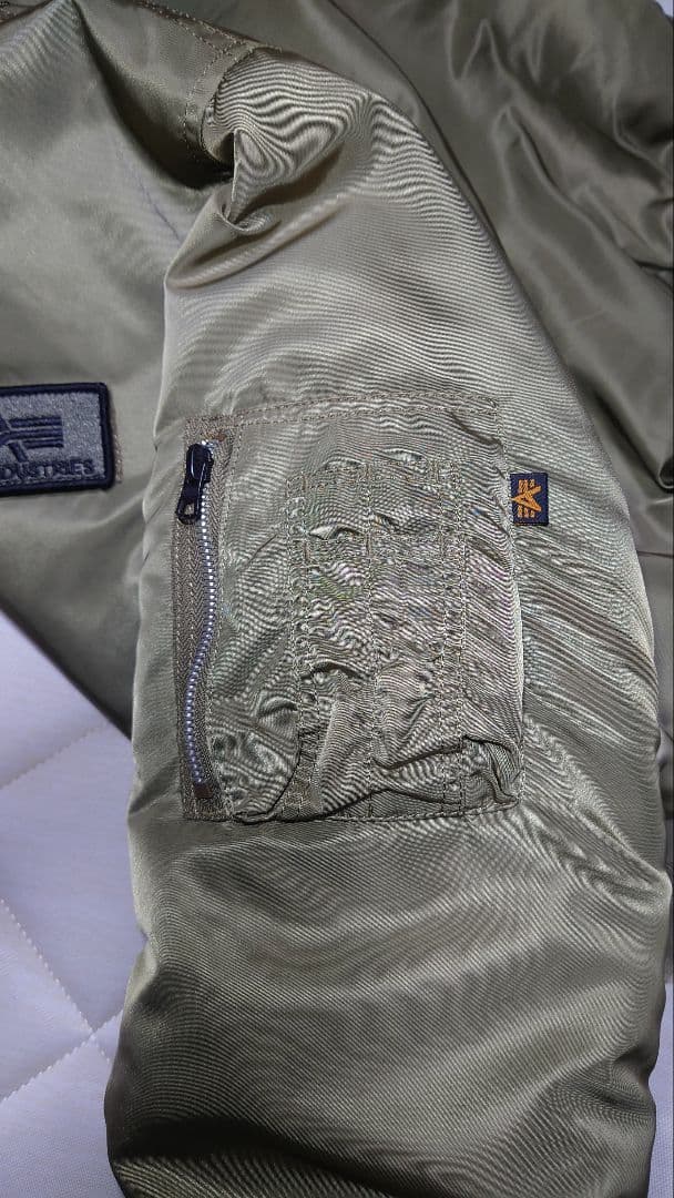 ALPHA INDUSTRIES B-15襟ボア フライトジャケット Lサイズ