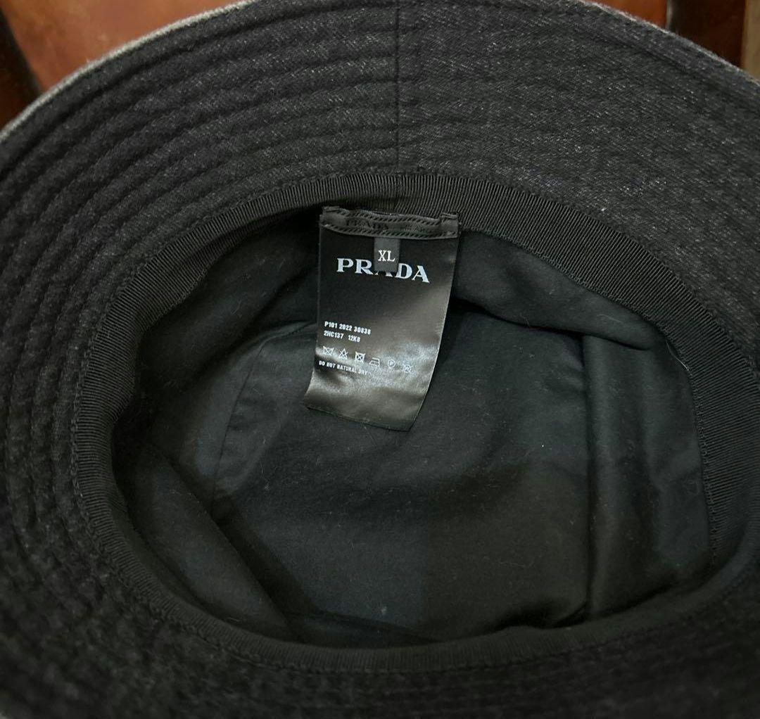 プラダ　ブラックデニム　ハット　XL