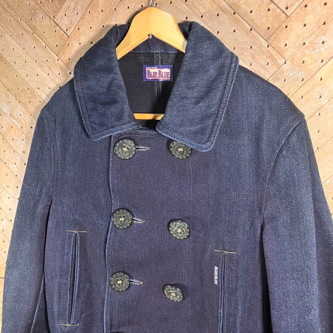 BLUE BLUE ブルーブルー デニムPコート 濃紺 日本製 美品 2