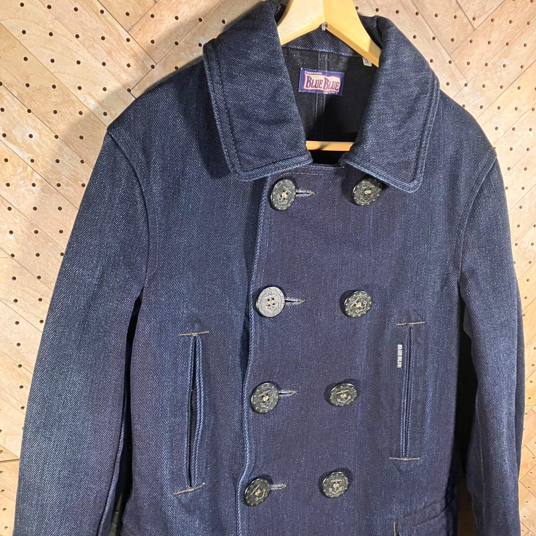 BLUE BLUE ブルーブルー デニムPコート 濃紺 日本製 美品 2
