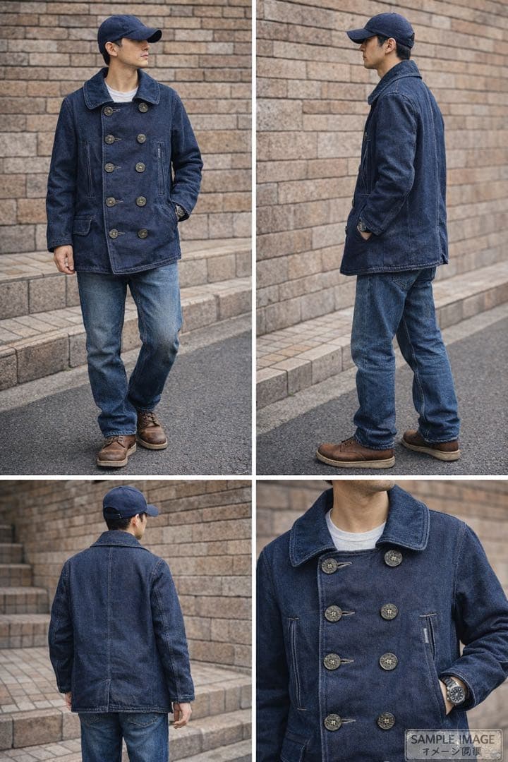 BLUE BLUE ブルーブルー デニムPコート 濃紺 日本製 美品 2