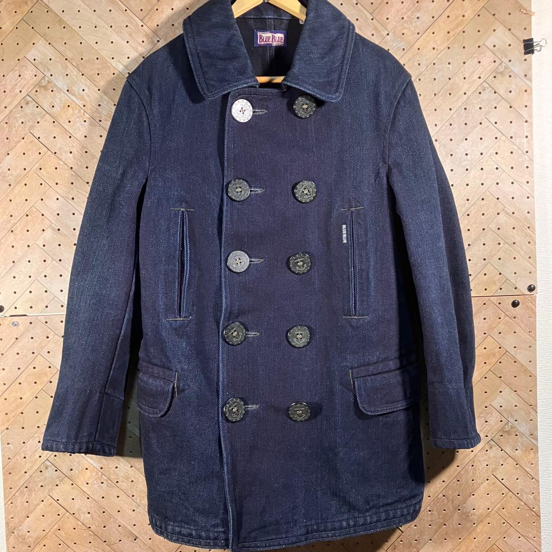 BLUE BLUE ブルーブルー デニムPコート 濃紺 日本製 美品 2
