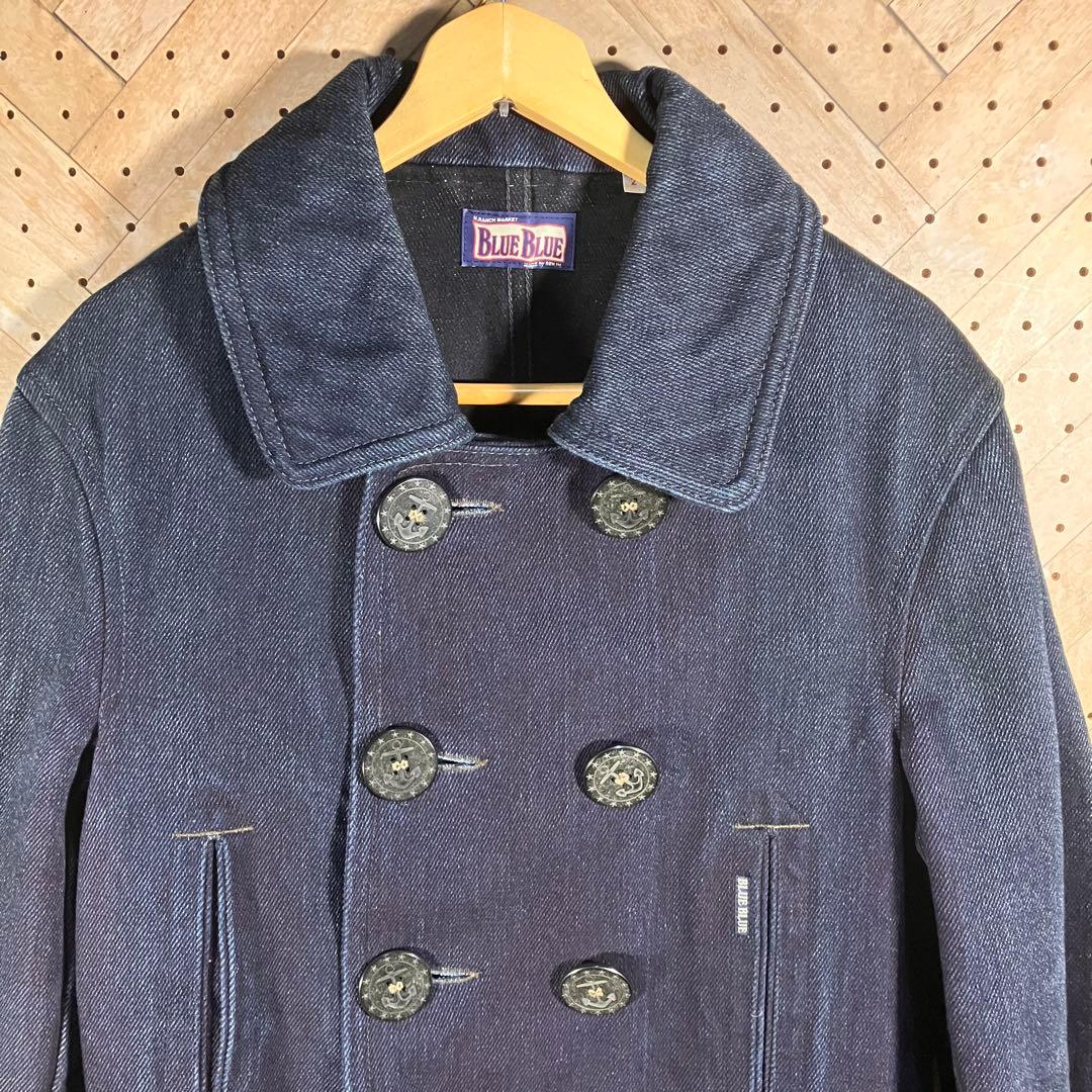 BLUE BLUE ブルーブルー デニムPコート 濃紺 日本製 美品 2