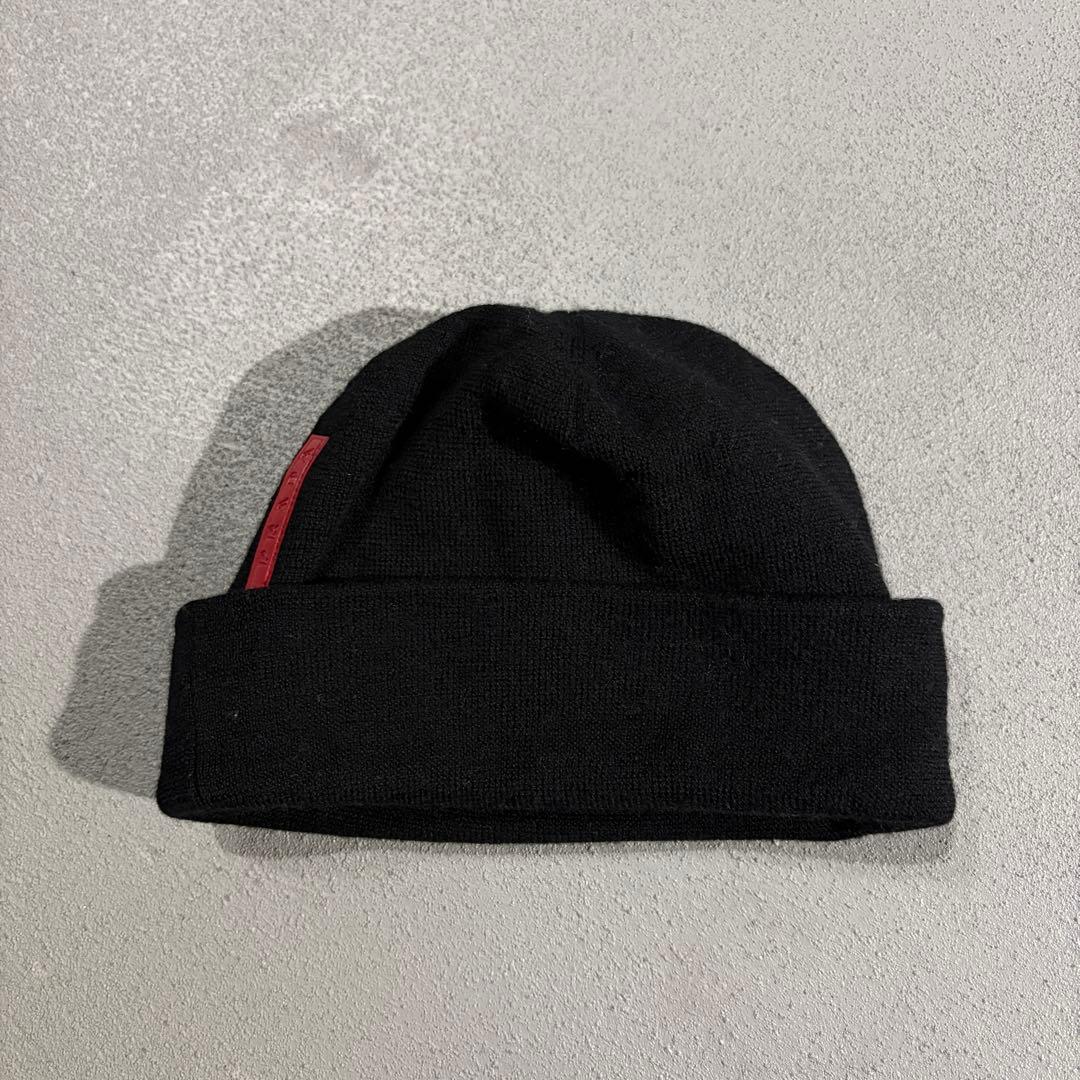帽子 PRADA SPORT Knitted Beanie Black
