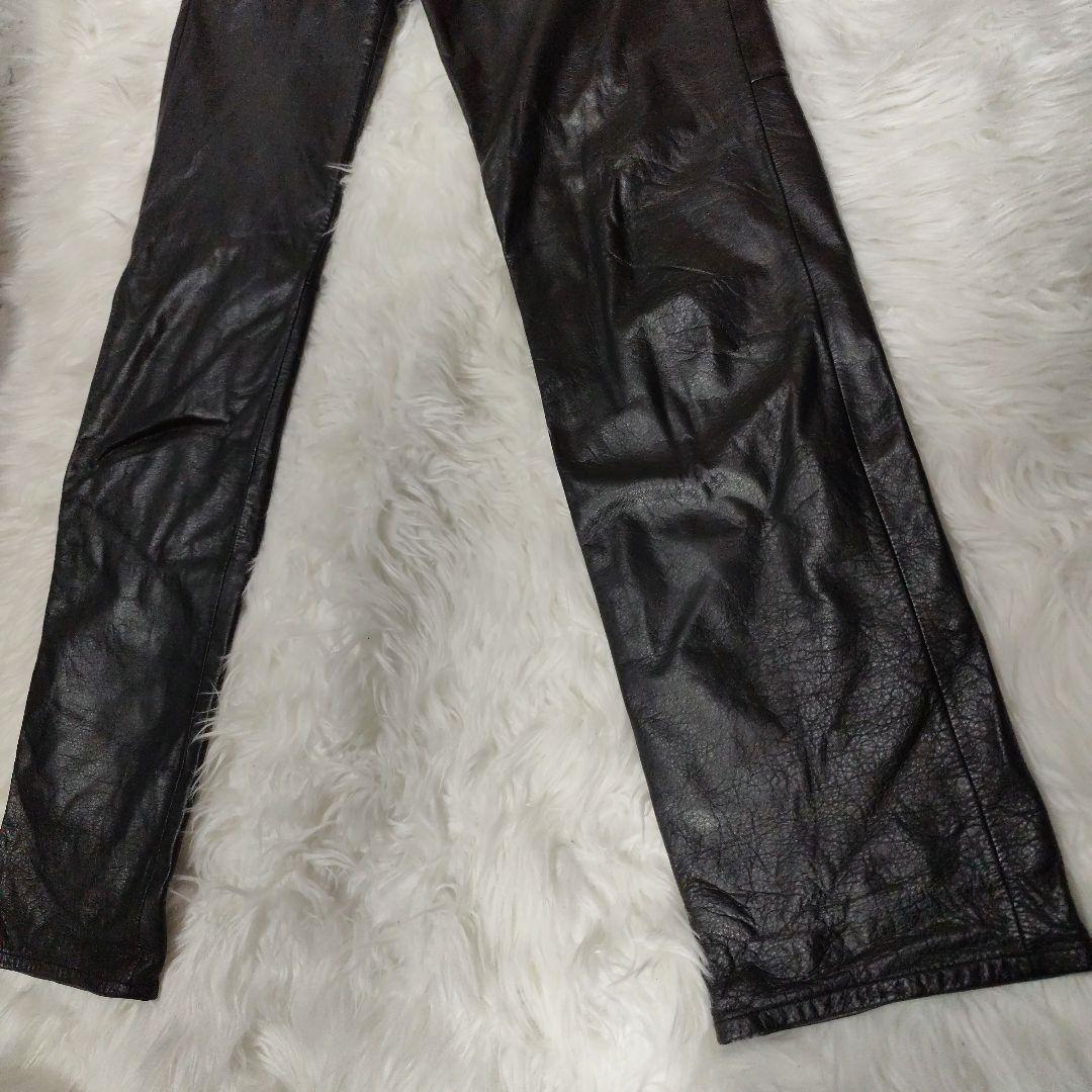 トルネードマート　黒　ヴィンテージ カウレザー （牛革）パンツ　サイズ　Ｌ