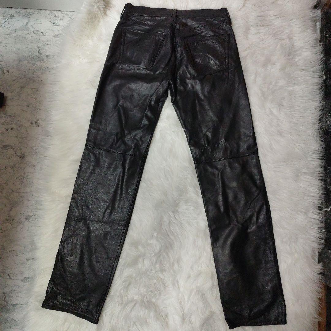 トルネードマート　黒　ヴィンテージ カウレザー （牛革）パンツ　サイズ　Ｌ