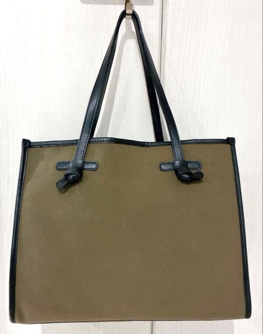 【美品】GIANNI CHIARIN マルチェッラ　M トートバッグ　グリーン