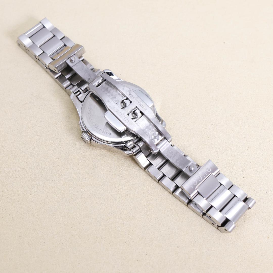 稼働 GUCCI 腕時計 126.5 デイト ピンク ステンレス 2903