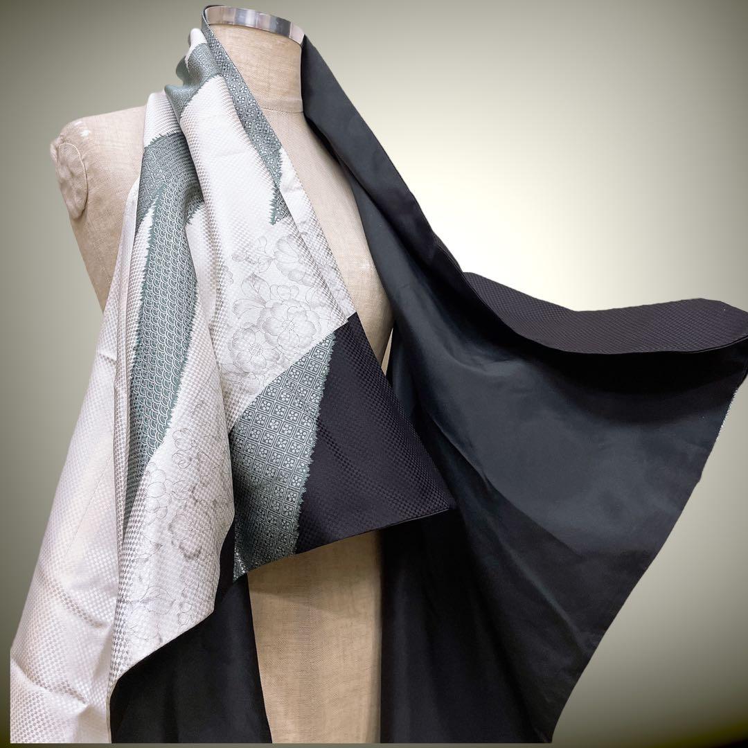 スクエア変型ジレ 着物リメイク リバーシブル フリーサイズ J71227