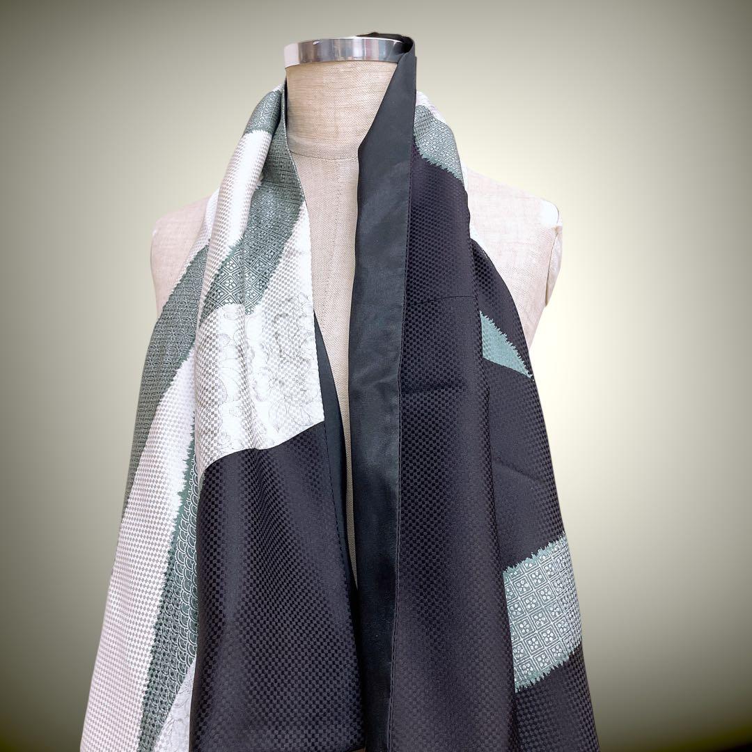 スクエア変型ジレ 着物リメイク リバーシブル フリーサイズ J71227