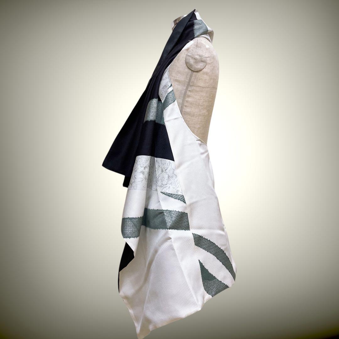 スクエア変型ジレ 着物リメイク リバーシブル フリーサイズ J71227