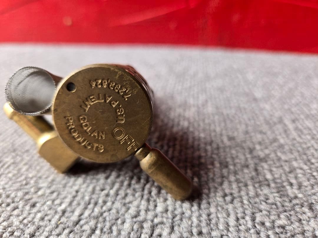 ゴランコック　燃料コック　ガソリンコック　　真鍮　22㎜ 5/16　使用少