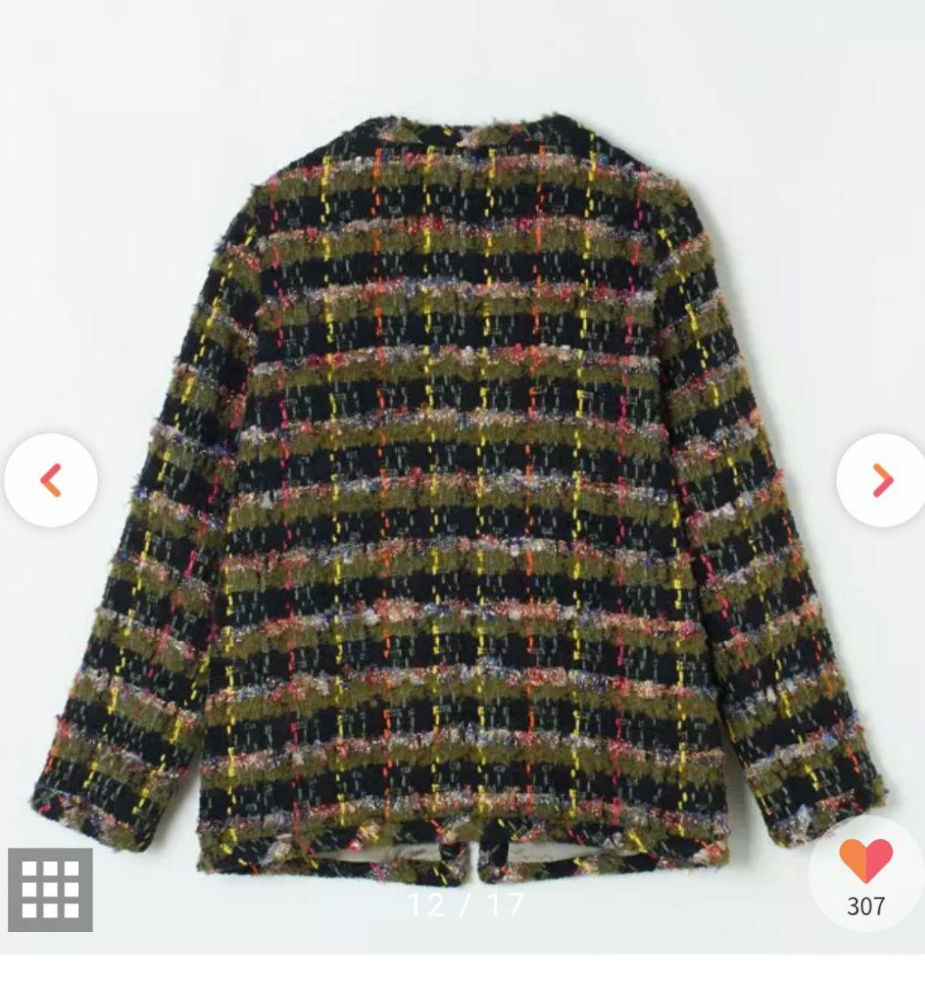 セール！新品MADISONBLUE ノーカラージャケット ツイードチェック