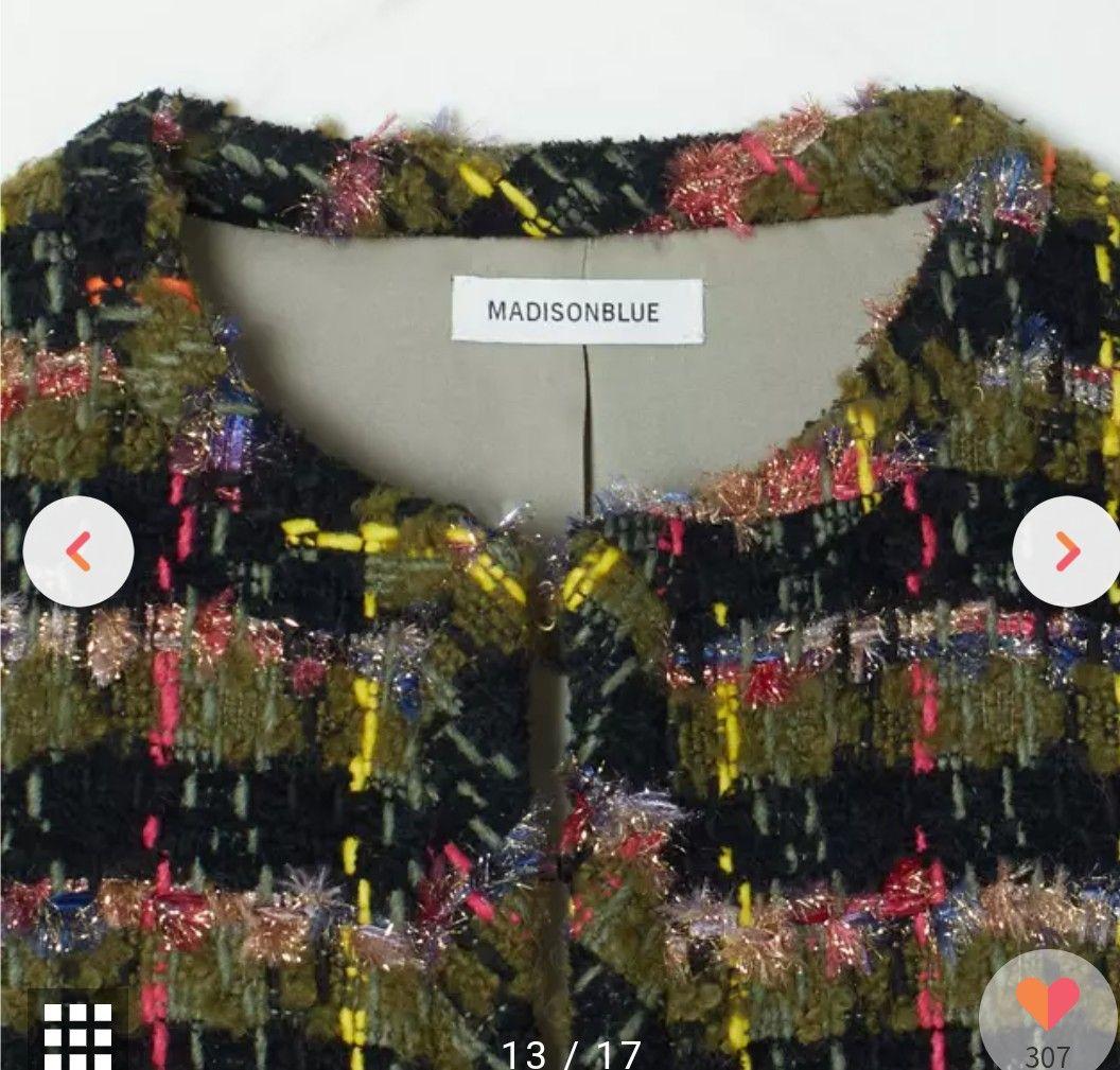 セール！新品MADISONBLUE ノーカラージャケット ツイードチェック