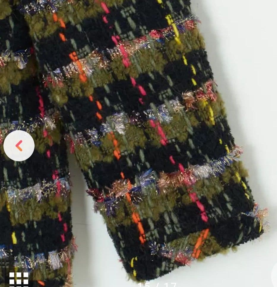 セール！新品MADISONBLUE ノーカラージャケット ツイードチェック