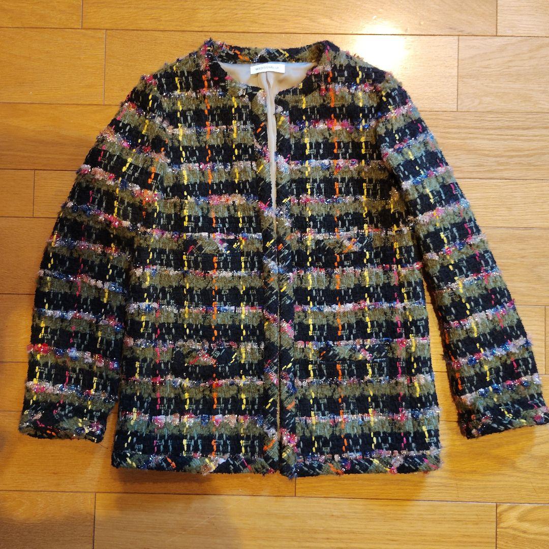 セール！新品MADISONBLUE ノーカラージャケット ツイードチェック