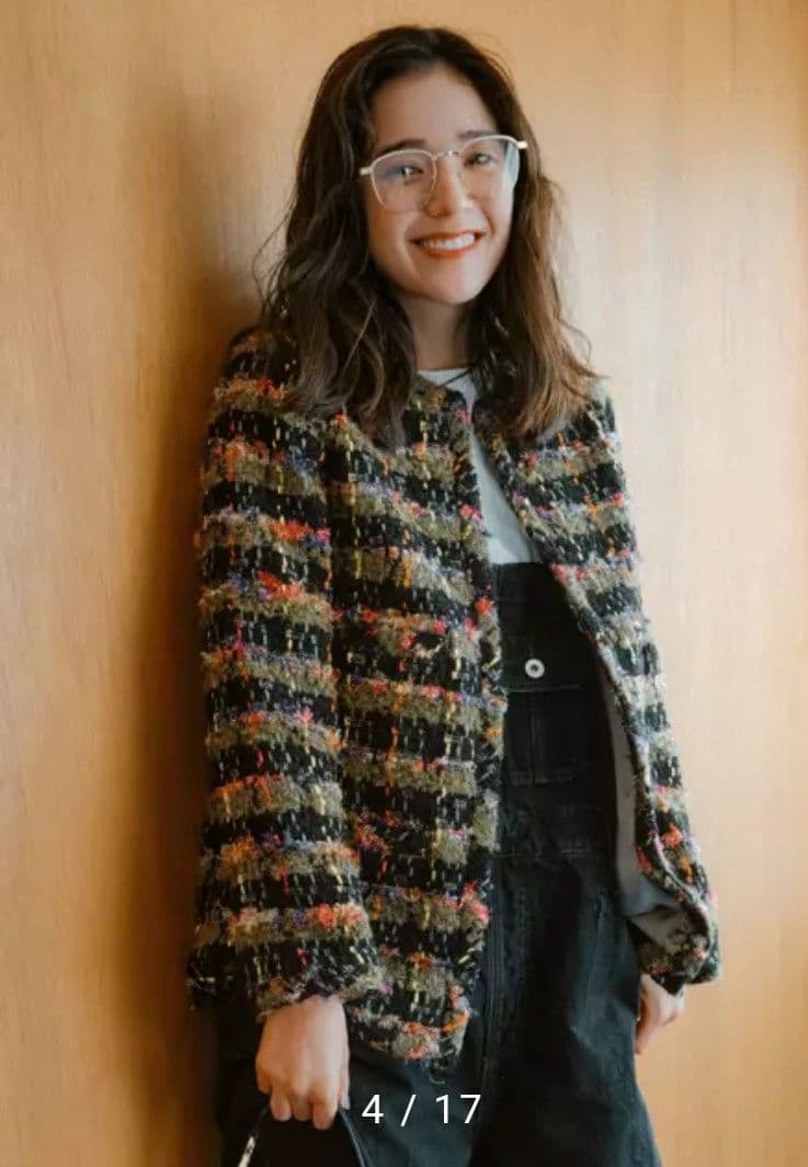 セール！新品MADISONBLUE ノーカラージャケット ツイードチェック