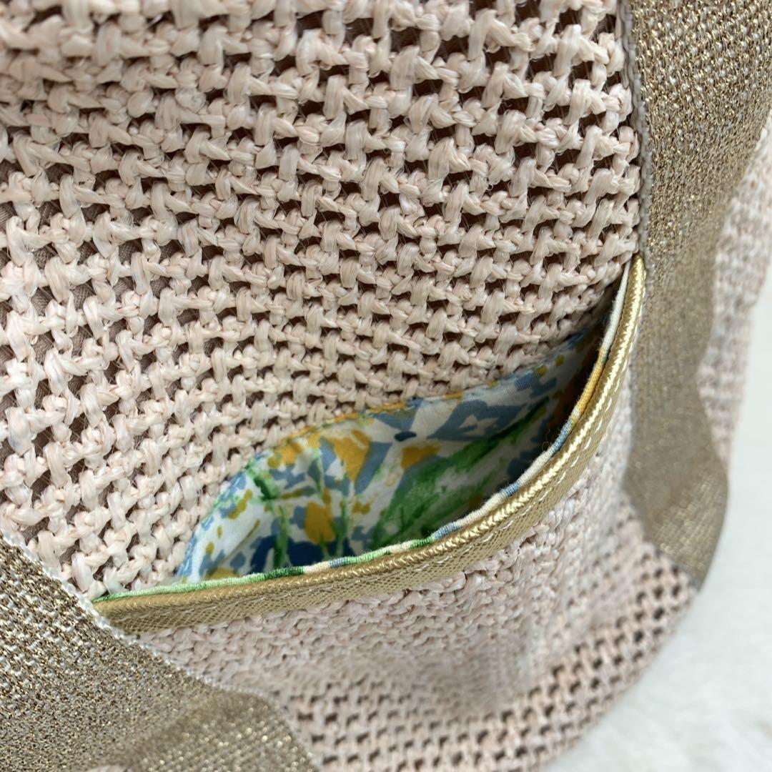 Think Bee! カゴ トートバッグ レモン チャーム付き