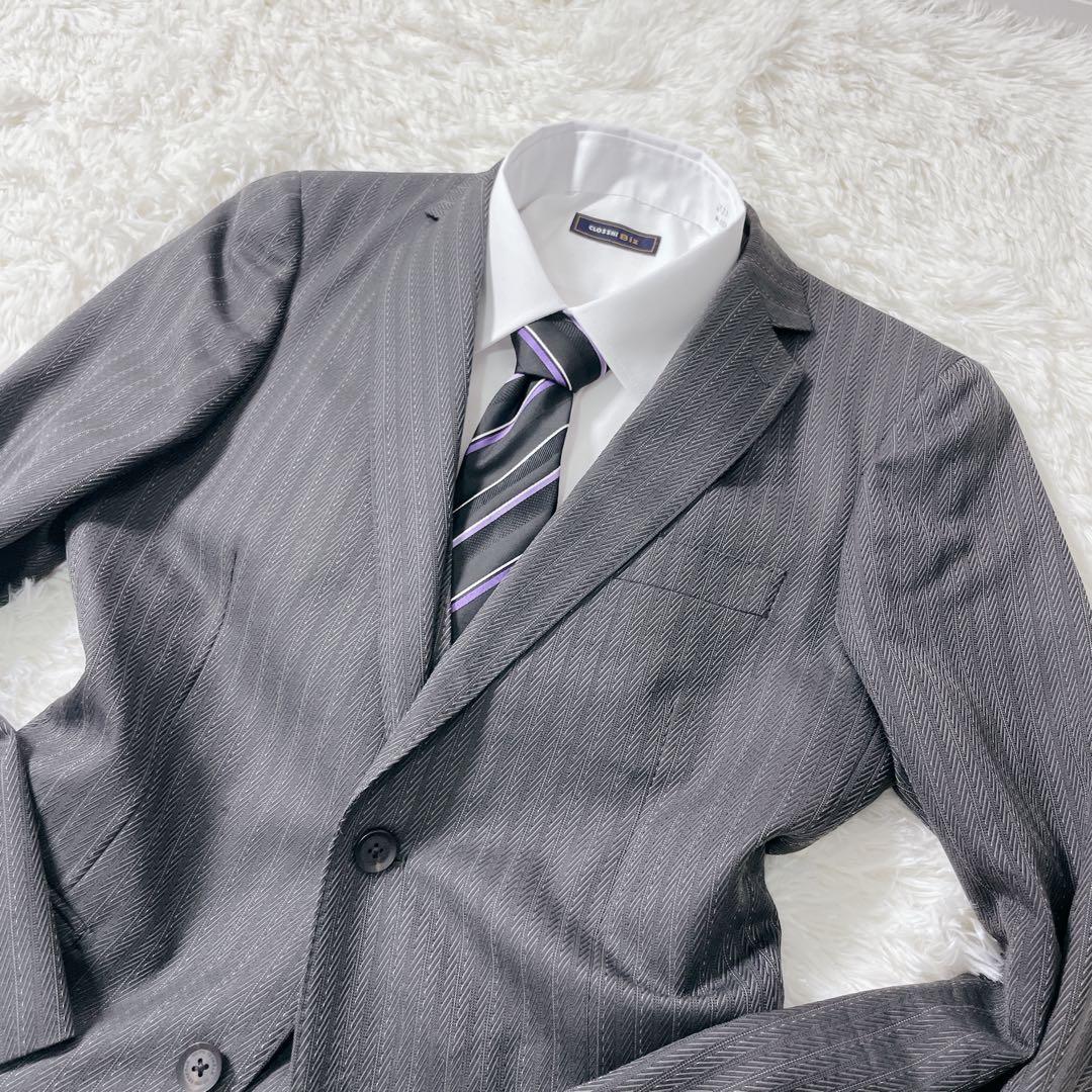 美品✨MEN’S TENORAS スリーピース スーツ 日本製 シルク 光沢 M