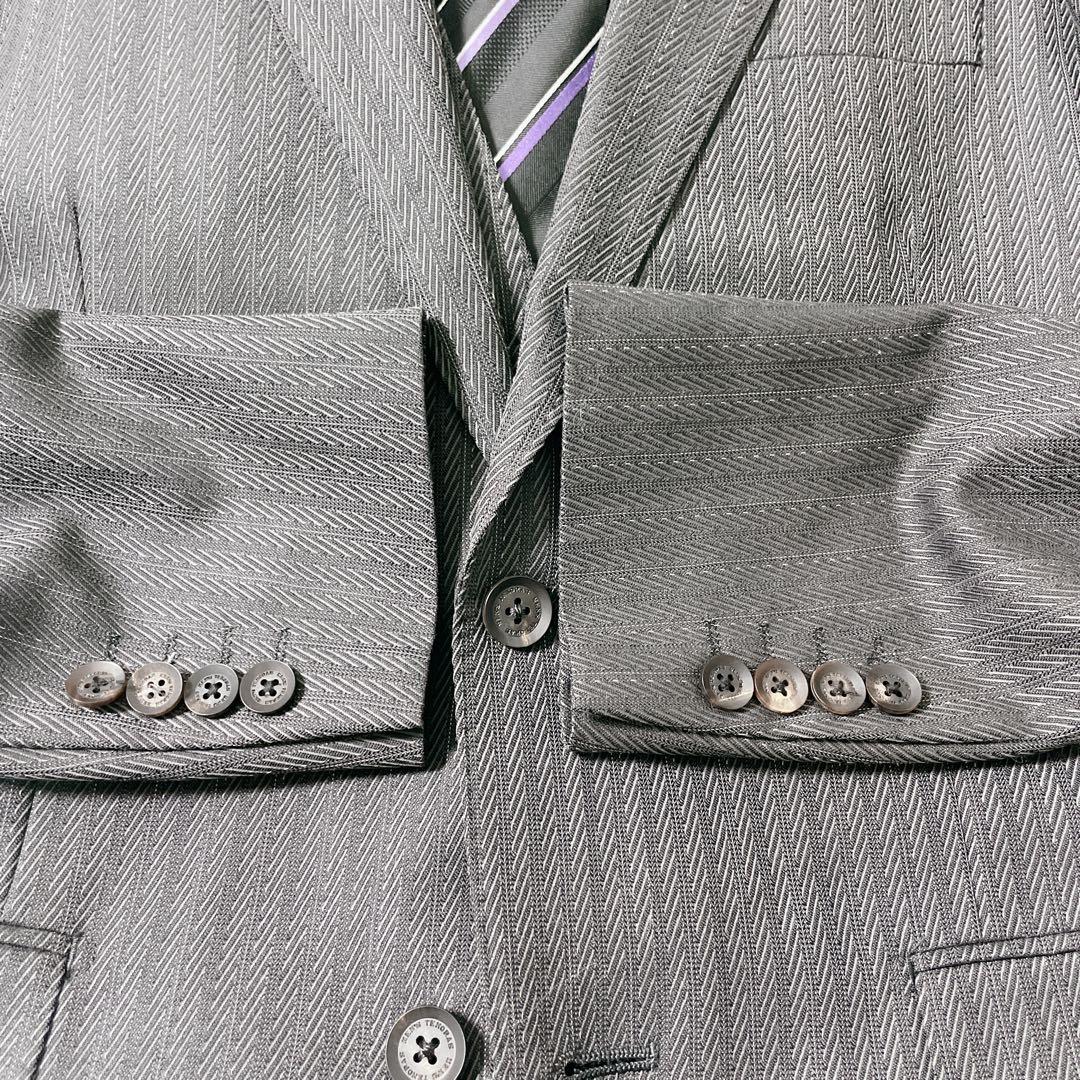 美品✨MEN’S TENORAS スリーピース スーツ 日本製 シルク 光沢 M