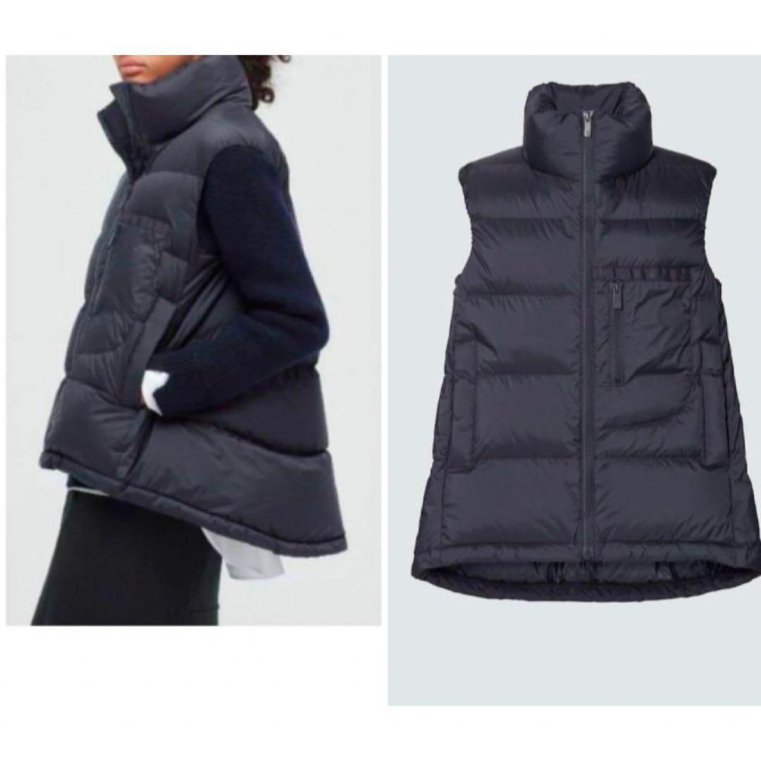 【美品】XSサイズ UNIQLO +J ダウンボリュームベスト ブラック
