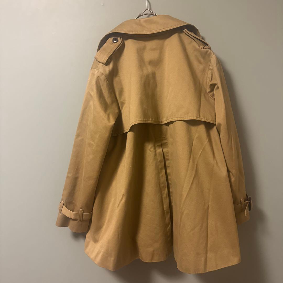 CLANE ショートフレアトレンチコート　ベージュ