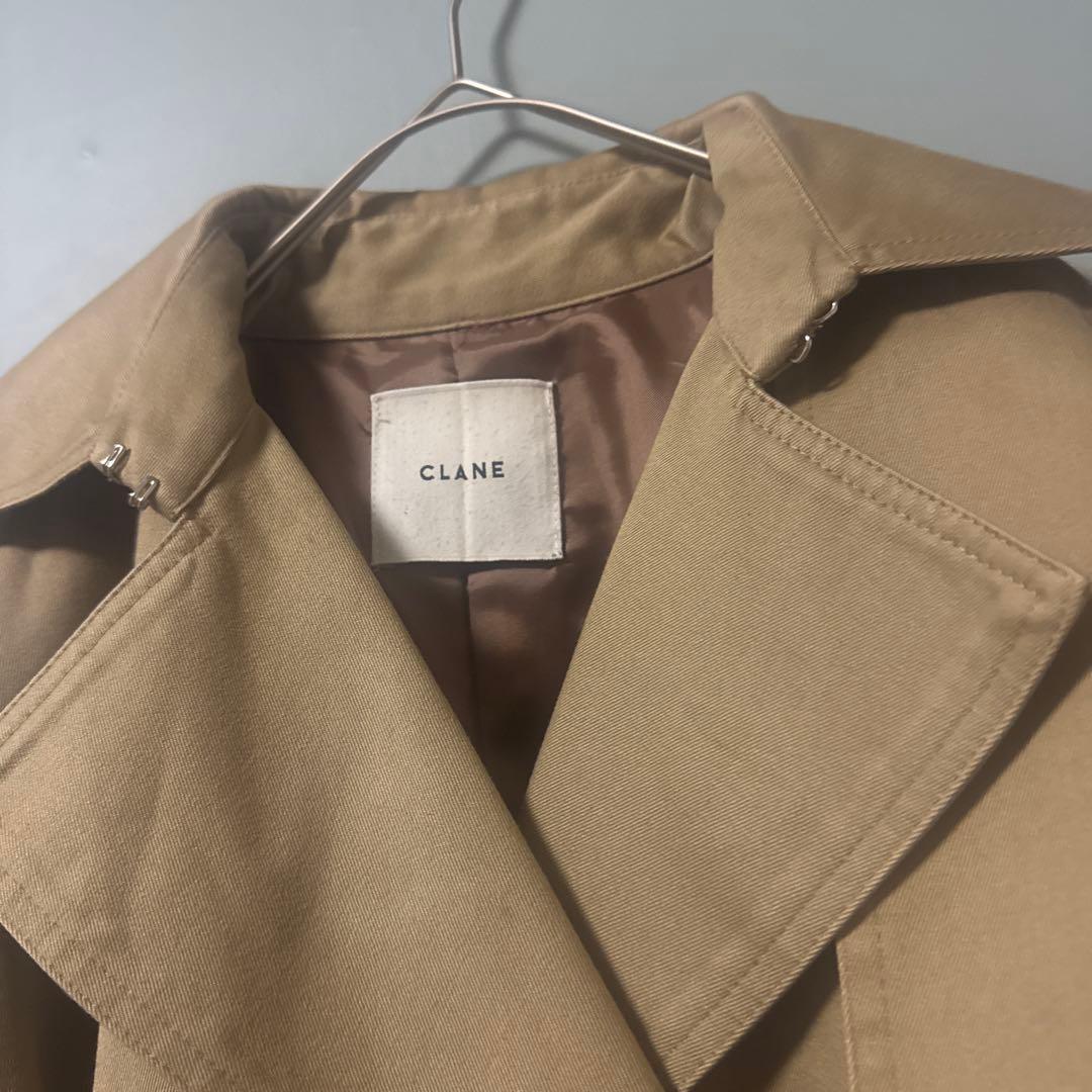 CLANE ショートフレアトレンチコート　ベージュ