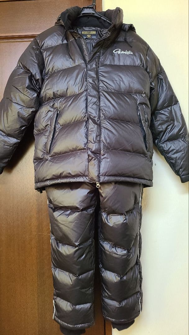 Gamakatsu ブラック ダウンジャケット・パンツセット