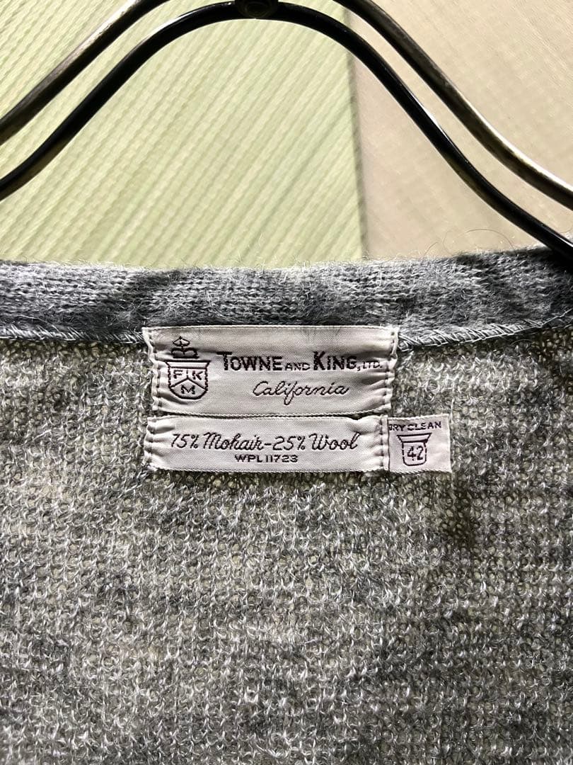 50s 60s ビンテージ モヘア カーディガン Town Craft グランジ