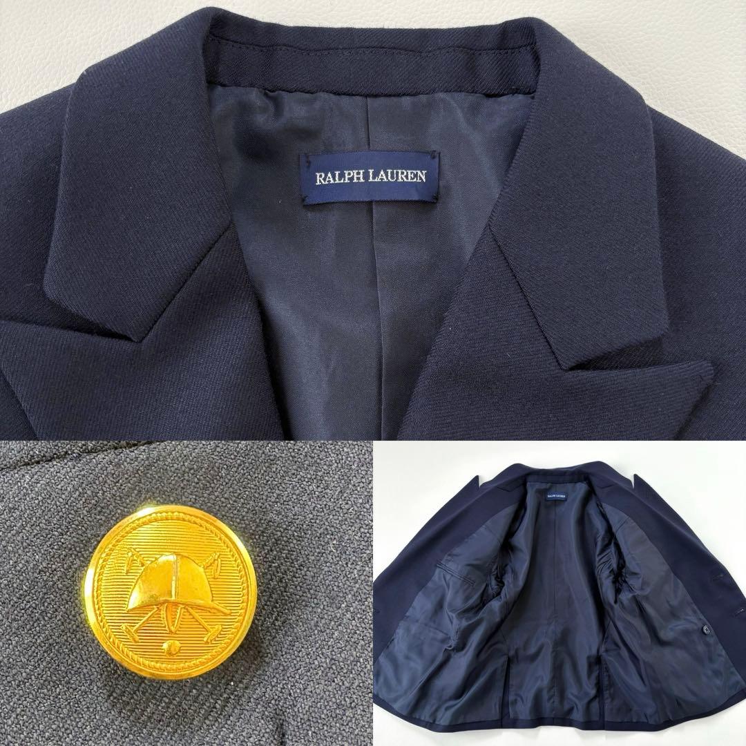 極美品✨ラルフローレン キッズ フォーマルスーツ 4点セット120 紺 金ボタン
