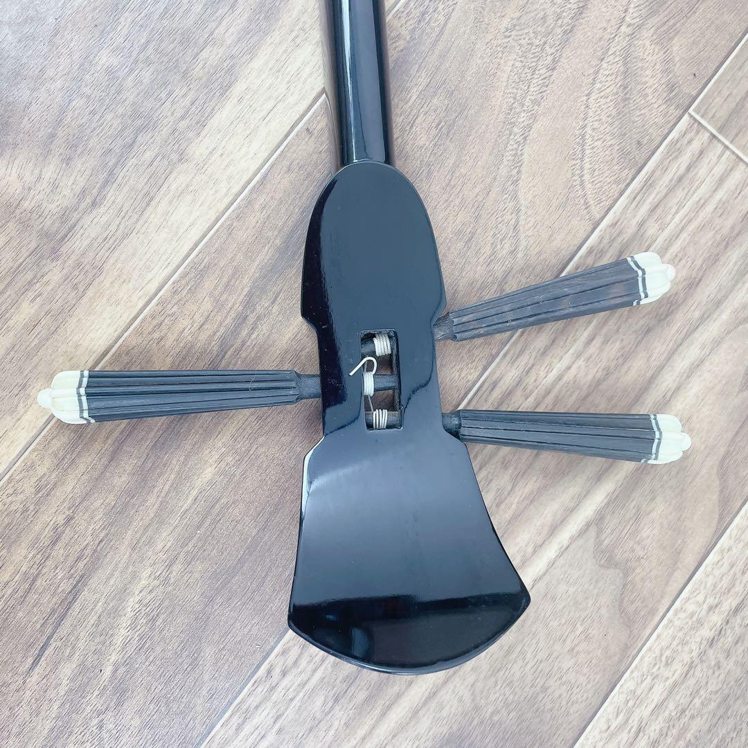 沖縄 三線 へび皮 ケース付き 撥 沖縄 民謡