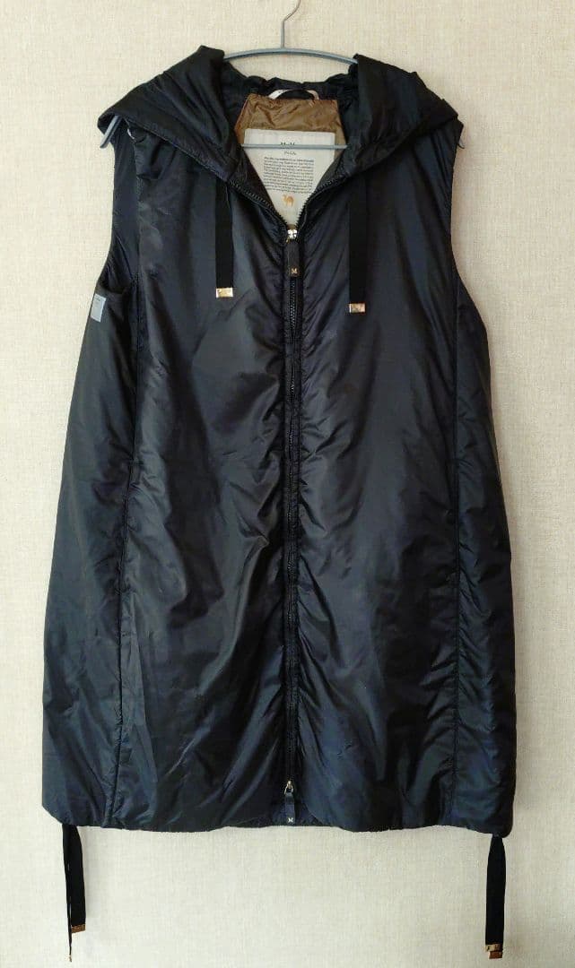 マックスマーラ The Cube ダウンベスト 、ジレ　ロング ブラック M