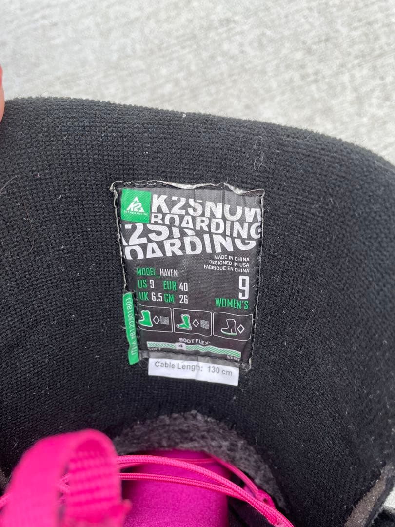 K2 Luv Bug 140cm スノーボード バインディング・ブーツ付き