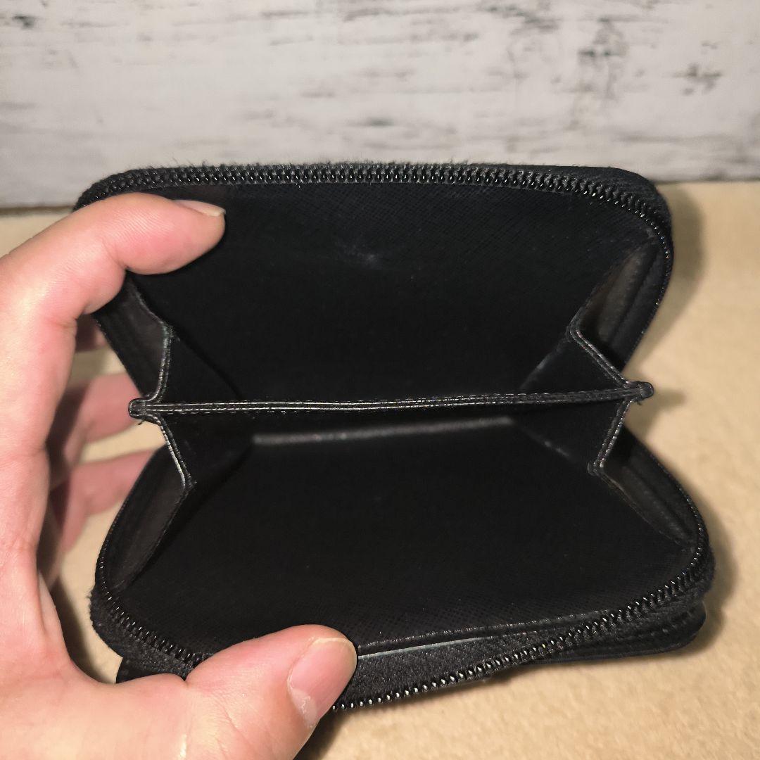美品　PRADA ナイロン 二つ折り財布 黒