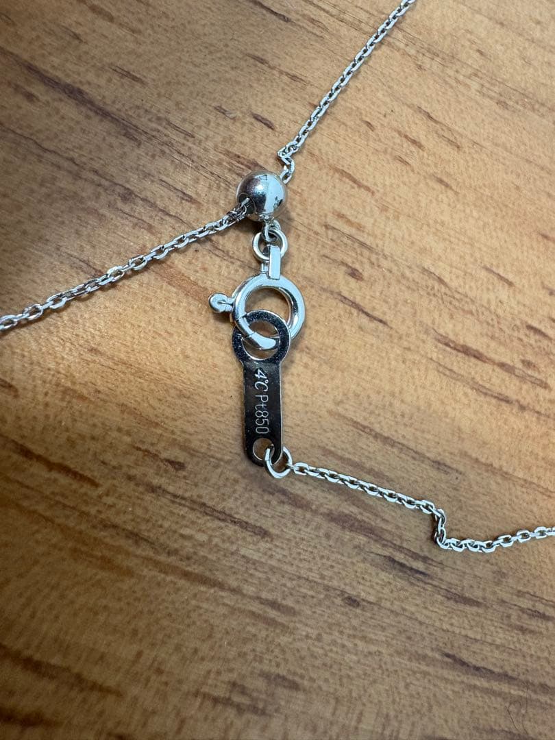 の*み様 4℃ プラチナPT石付ネックレス　ダイヤ　鑑定書つき