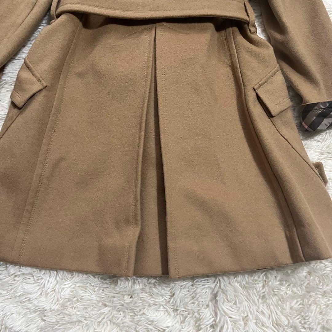 美品✨バーバリー ブルーレーベル　ラクーン ファー付きロングコート　ベージュ　M