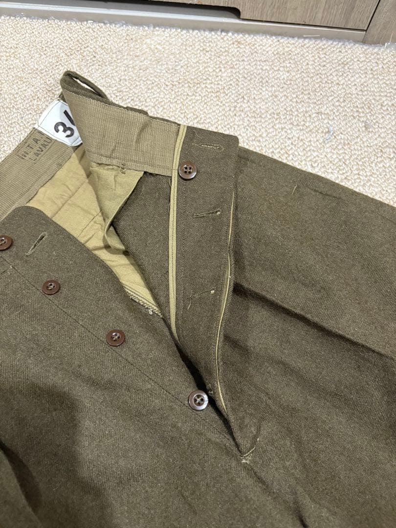 【極美品】50s フランス軍 M52 フランネル ウールパンツ トラウザーズ