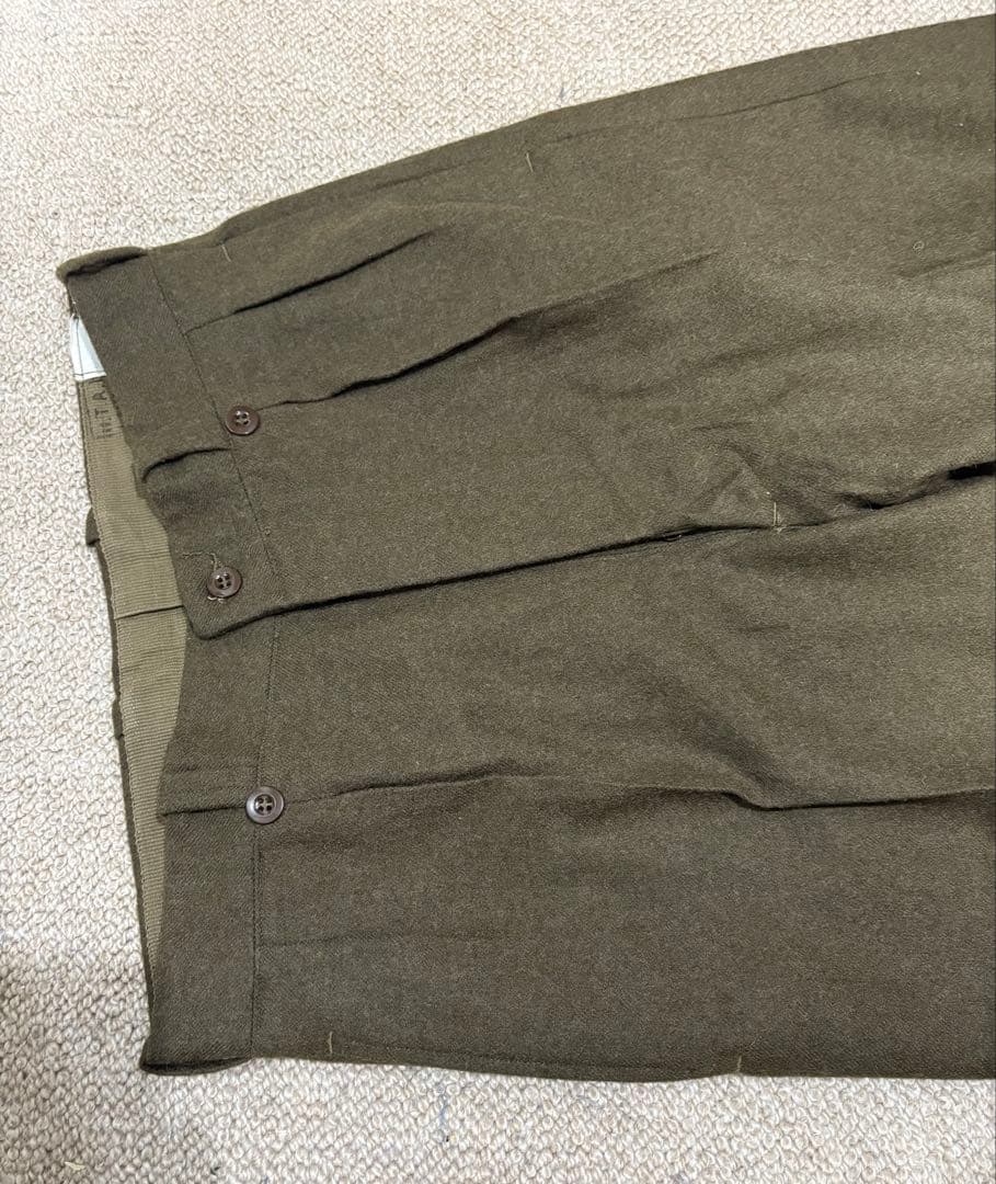 【極美品】50s フランス軍 M52 フランネル ウールパンツ トラウザーズ