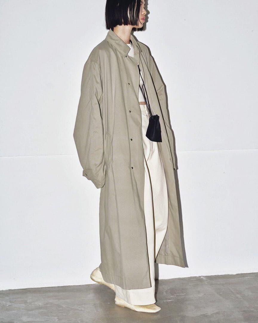 todayful Soutiencollar Trench Coat オリーブ