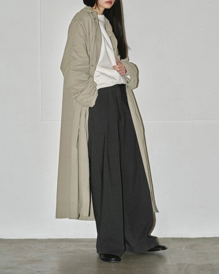 todayful Soutiencollar Trench Coat オリーブ