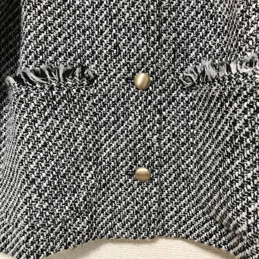 Rin　Beauty Basic ゴールドボタンツイードブルゾン