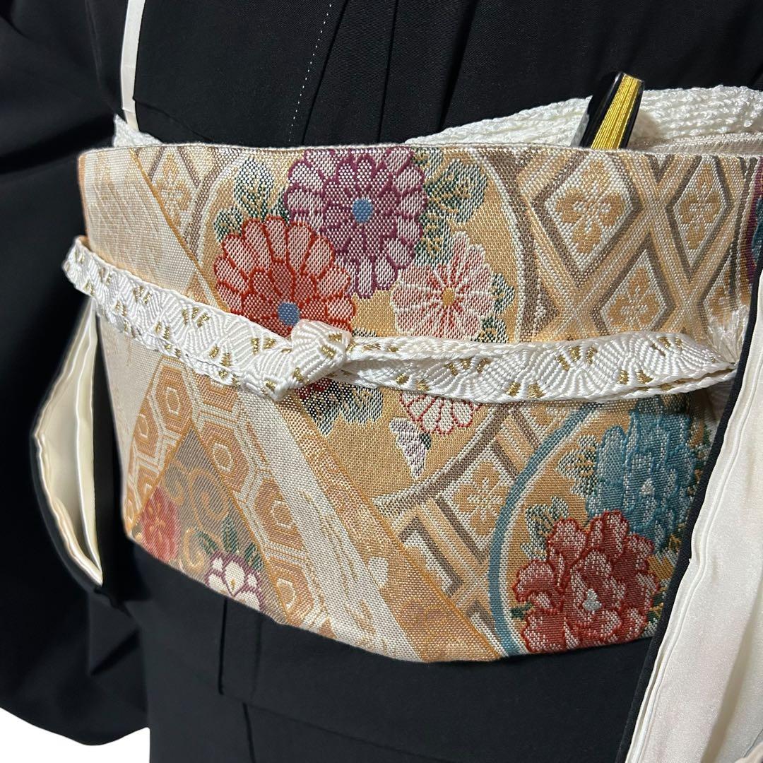 未使用近い　美品　袷　正絹　作家物　落款　五つ紋　黒留袖　フルセット