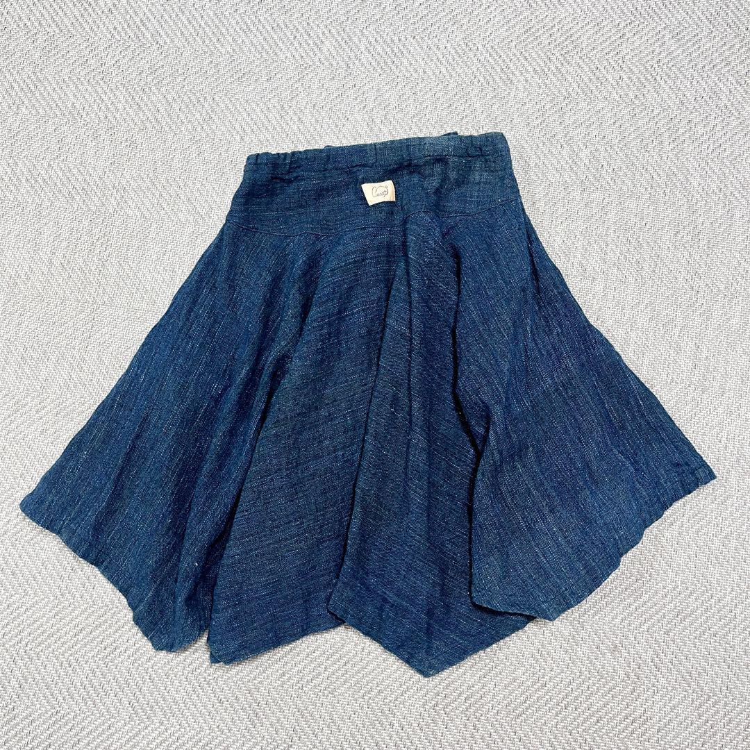 うさとの服 フレアスカート 八角形 ネイビー ポンチョ