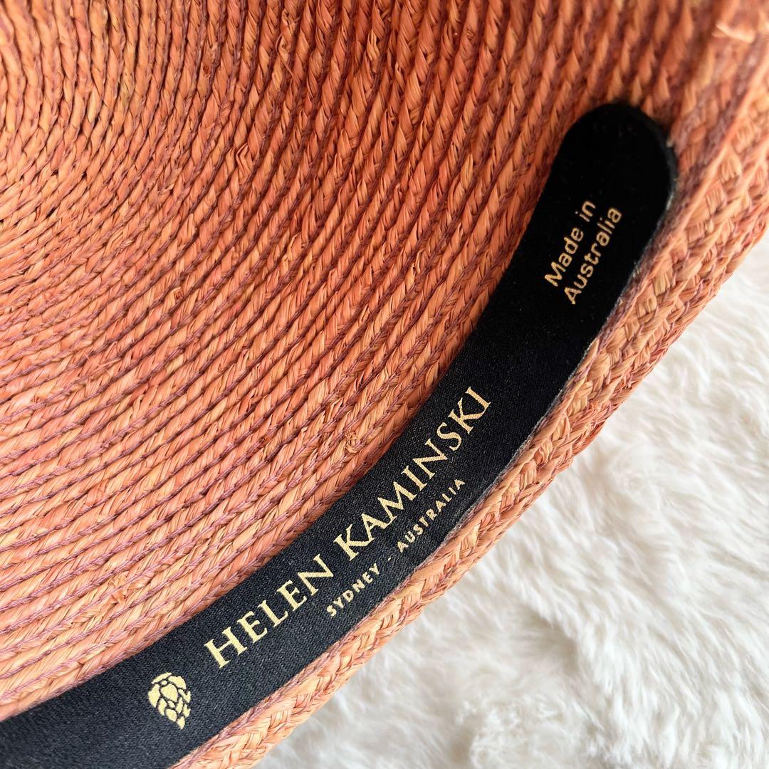 極美品✨ヘレンカミンスキー ニューポート ラフィア ハット 麦わら帽子 リボン